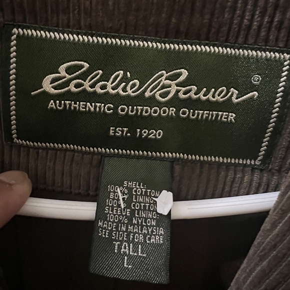 Classic Eddie Bauer Brown Lightweight corduroy blazer Jacket mens Sz large - Picture 3 of 13